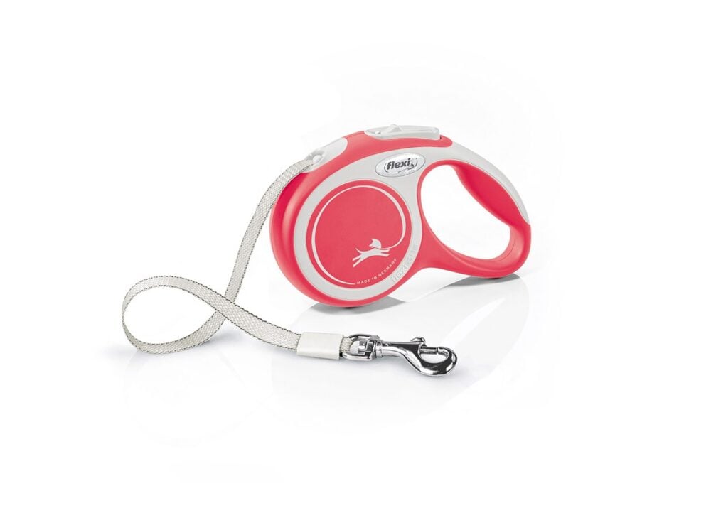 16845338236467f23f918e2 Flexi New Comfort XS juostinė 3 m Red inercija pavadėlė katėms ir šunims iki 12 kg - Image 1